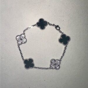 Brand new natural onyx with moissanite bracelet